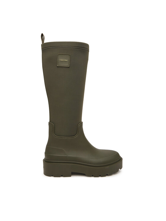 Calvin Klein Calvin Klein Gumáky Rainboot High Rubber Neo HW0HW03180 Zelená