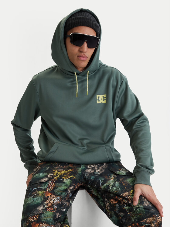 DC Shoes DC Shoes Mikina Twisted ADYFT03443 Zelená Regular Fit