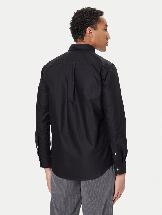 Tommy Hilfiger Tommy Hilfiger Cămașă Solid Heritage MW0MW35774 Negru Regular Fit