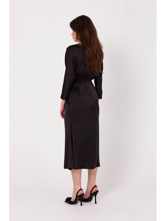 Makover Makover Každodenní šaty K177 Černá Modern Fit