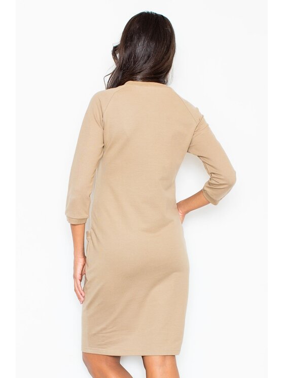 FIGL FIGLFIGL Vestito M205 Beige Regular Fit