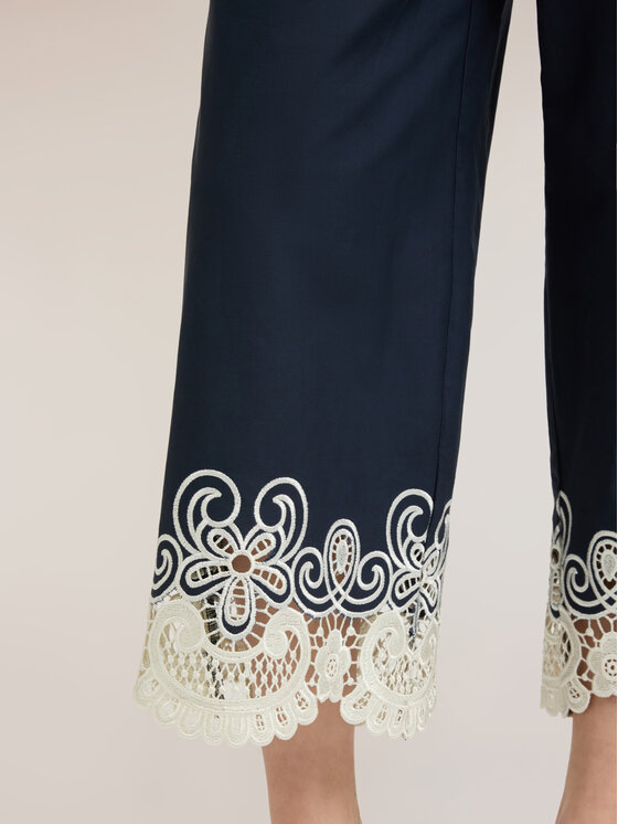 Motivi Motivi Pantaloni di tessuto P00NQ104590N034 Blu Cropp Fit