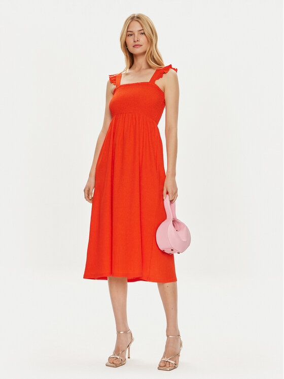 Pieces Pieces Vasarinė suknelė Luna 17147176 Raudona Regular Fit