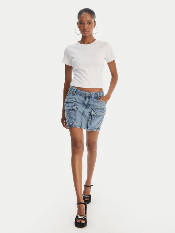 Juicy Couture Juicy Couture T-Shirt Baby JCWCT126317 Bílá Slim Fit