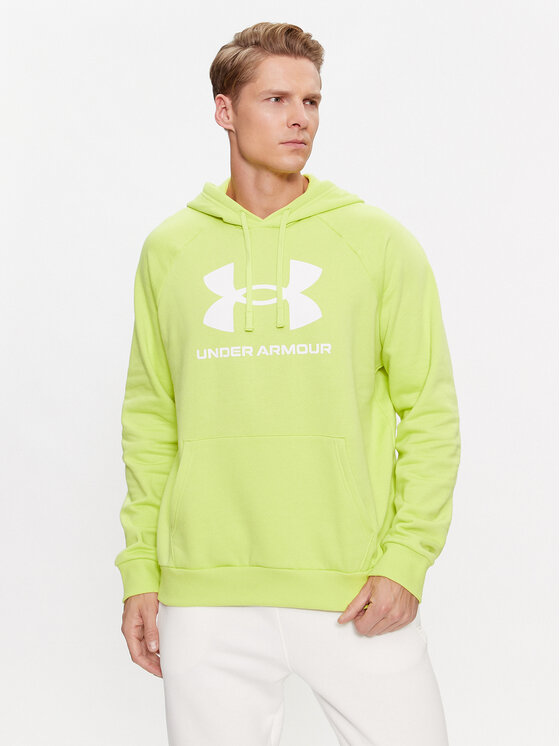 Under Armour Džemperis ar kapuci Ua Rival Fleece Logo Hd 1379758 Dzeltens Loose Fit