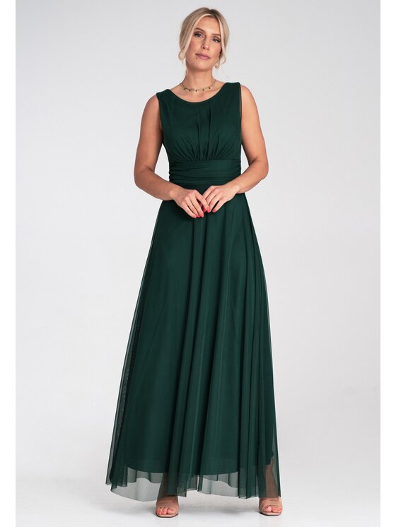 FIGL FIGL Koktejlové šaty M1205 Zelená Flared Fit