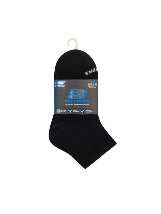 Skechers Skechers Skarpety krótkie S601878-BKGY Czarny