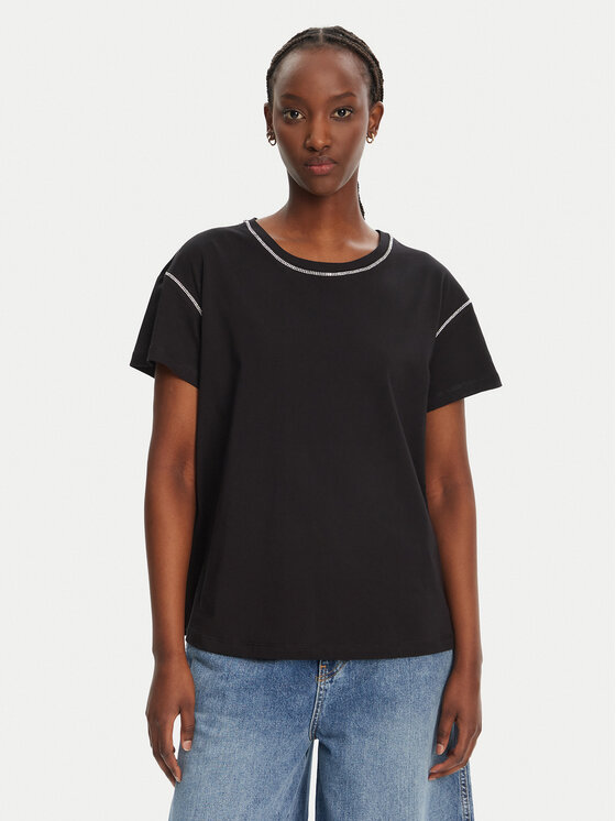 Liu Jo Liu Jo Tricou WA5148 J4893 Negru Regular Fit