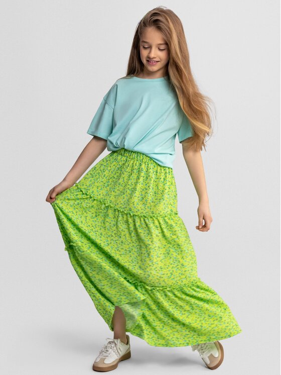 minoti minoti Spódnica maxi 30SKIRT150 Zielony Regular Fit