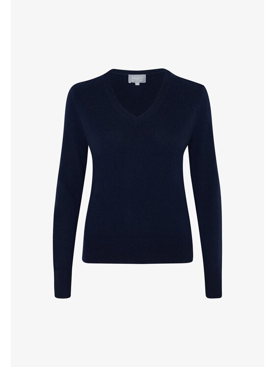 Style Republic Style Republic Sweter Kaszmir Granatowy Comfortable Fit