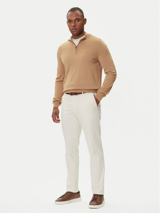 BOSS BOSS Пуловер Ebenji  50528300 Бежов Regular Fit
