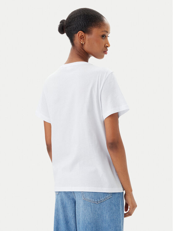 Marella Marella T-shirt Foglia 2515971042 Bianco Regular Fit