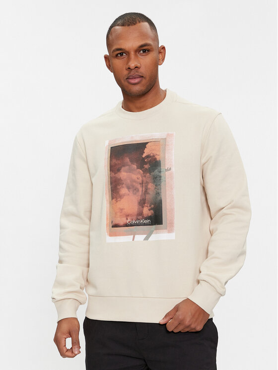 Calvin klein sweatshirt beige best sale