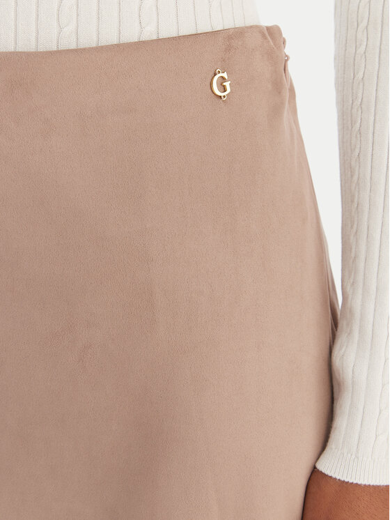 Guess Guess Спідниця-міді W6RD15 WJ472 Бежевий Regular Fit