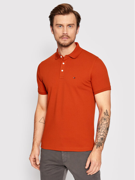 Tommy Hilfiger Tommy Hilfiger Polo majica 1985 MW0MW17771 Oranžna Slim Fit