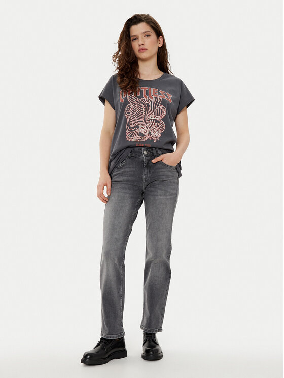JJXX JJXX T-Shirt Wilma 12274694 Szary Boxy Fit