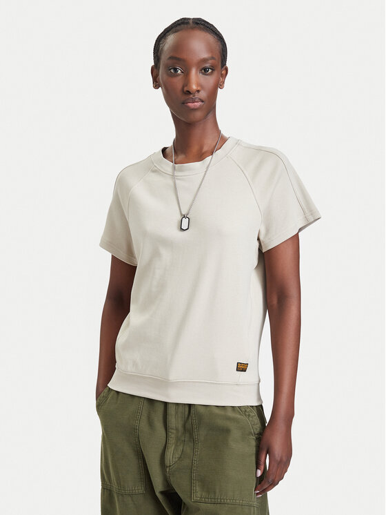 G-STAR G-STAR T-Shirt Raglan D24512-D976 Béžová Regular Fit