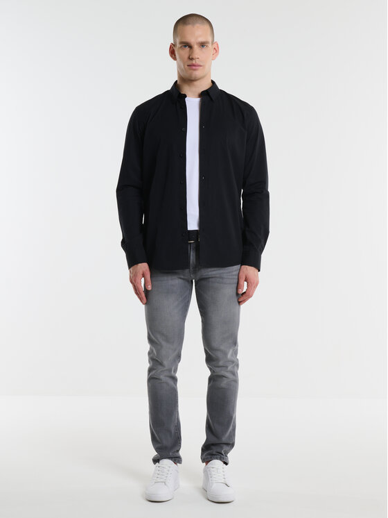 BIG STAR BIG STAR Koszula NISSIP Czarny Slim Fit