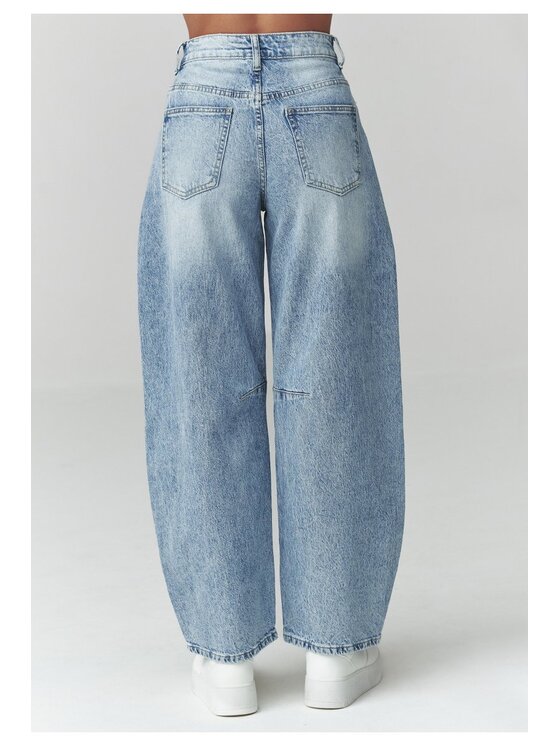 Makadamia Makadamia Jeansy C50 Niebieski Loose Fit