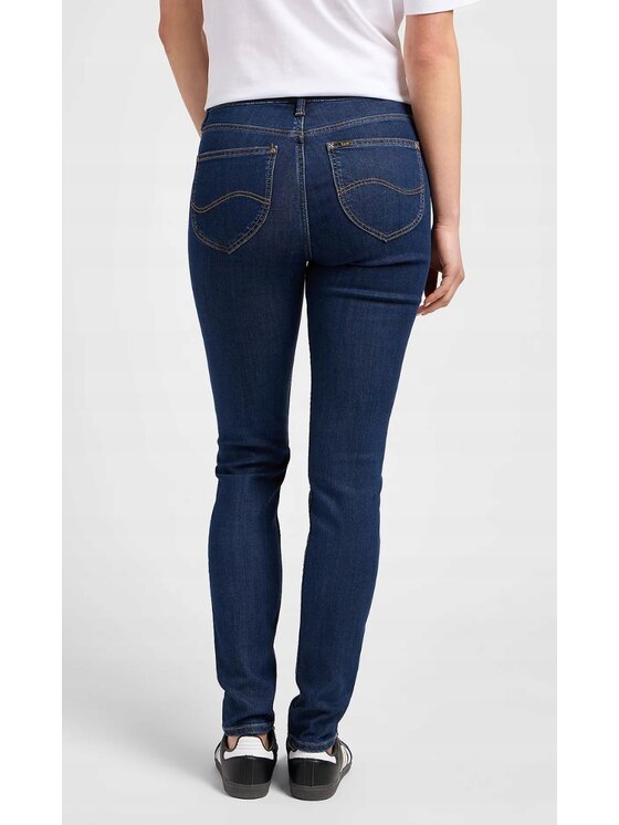 Lee Lee Jeansy Scarlett High Niebieski Skinny Fit