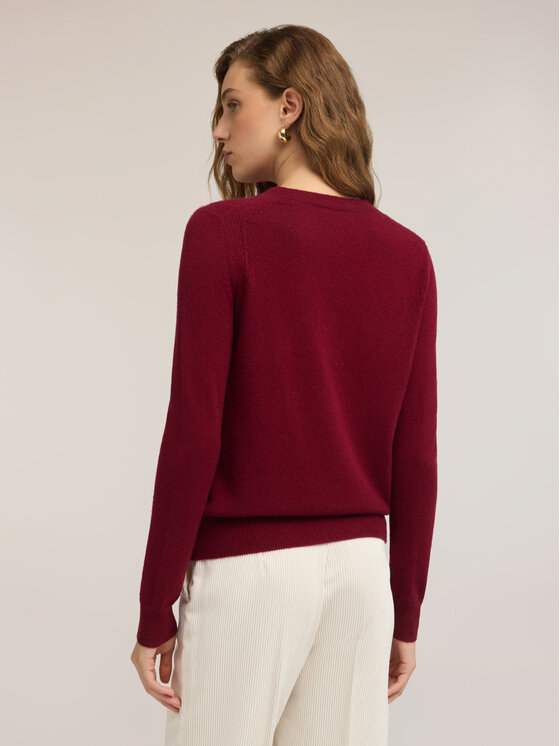 Motivi Motivi Sweter M389W004099N036 Bordowy Regular Fit