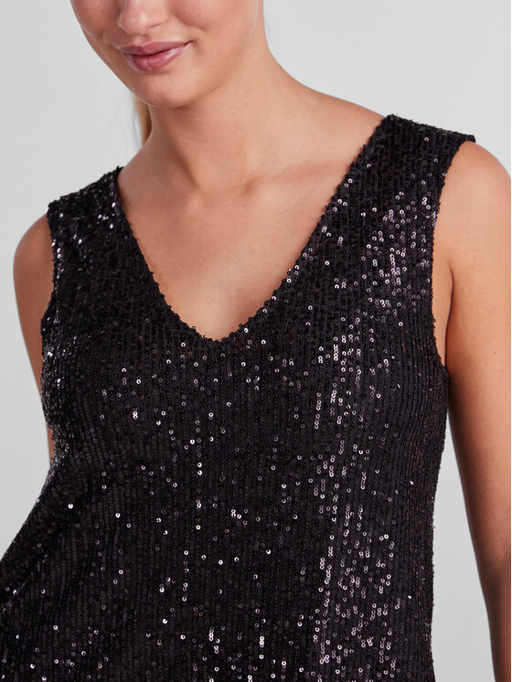 Pieces Pieces Kokteilinė suknelė Delphia 17130727 Juoda Loose Fit