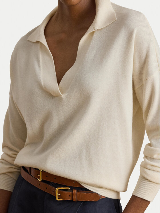 LAUREN RALPH LAUREN LAUREN RALPH LAUREN Pulover 200P14056001 Kremna Regular Fit