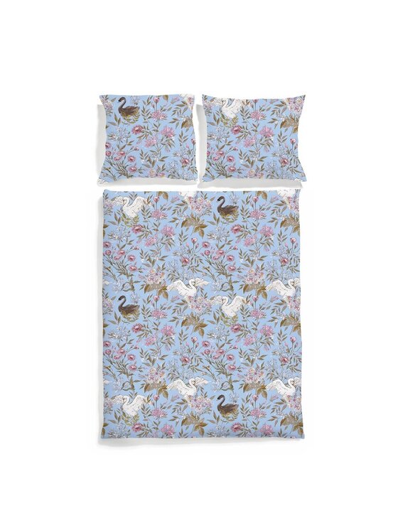 White pocket White pocket Komplet pościeli satynowa Niebieski