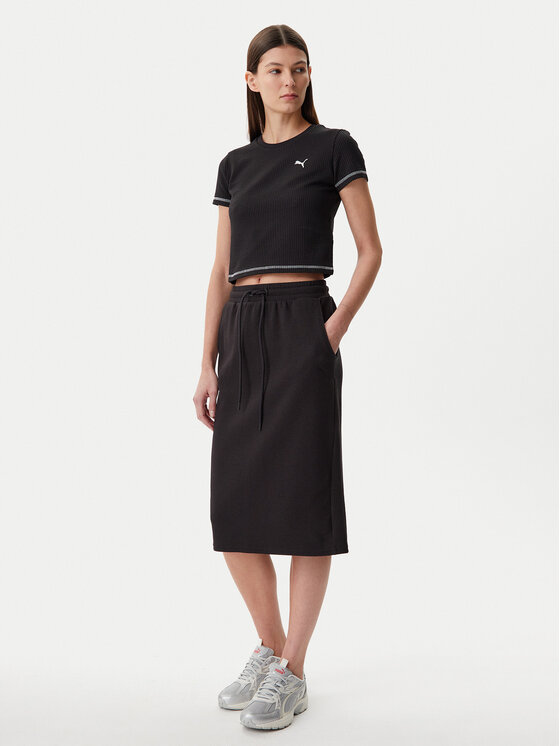 Puma Puma Midi sukně Her 685059 Černá Regular Fit