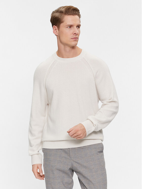 Calvin Klein Calvin Klein Пуловер K10K111954 Екрю Regular Fit