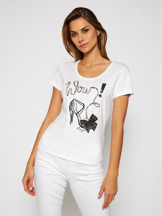 Liu Jo Liu Jo T-Shirt WF0340 J0166 Bílá Regular Fit