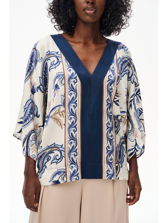 blue shadow blue shadow Bluzka Mistery Granatowy Regular Fit
