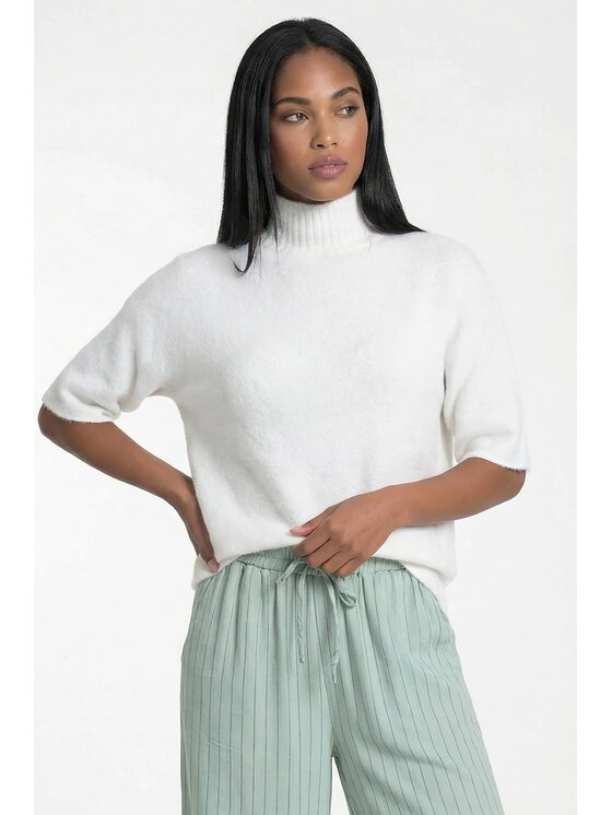 FIGL FIGL Svetr M1324 Bílá Loose Fit