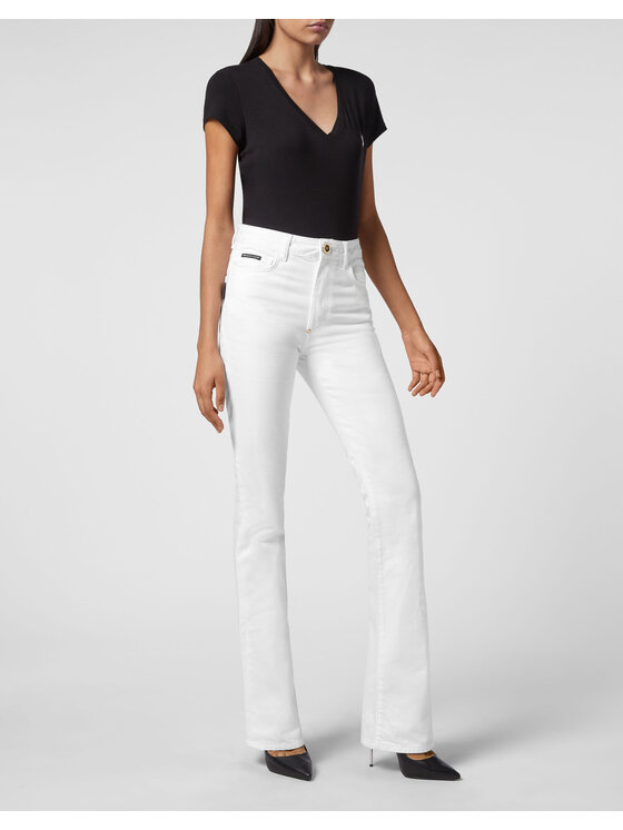 PHILIPP PLEIN PHILIPP PLEIN Jeansy 2865 Bílá