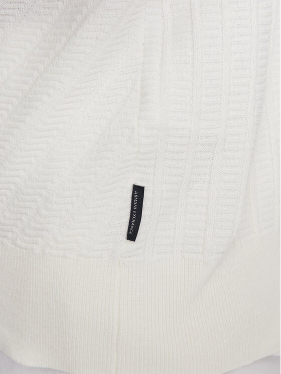 Armani Exchange Armani Exchange Golf 6RZM2J ZM3FZ 1116 Biały Regular Fit