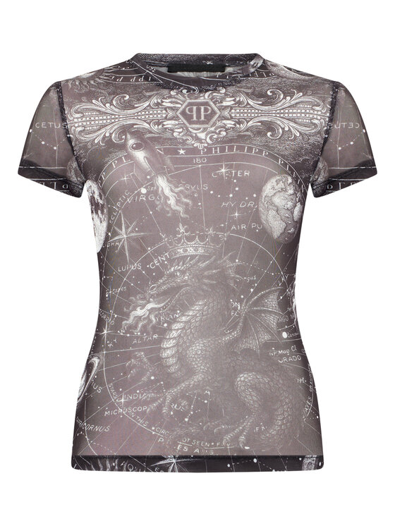 PHILIPP PLEIN PHILIPP PLEIN T-shirt 31064 Nero Skin Tight Fit