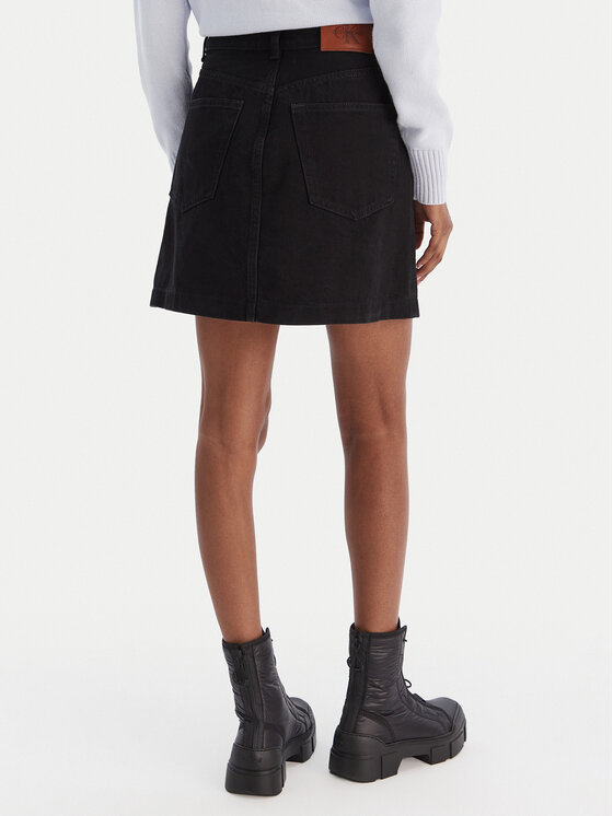 Calvin Klein Jeans Calvin Klein Jeans Spódnica jeansowa LV047D777G Czarny Regular Fit