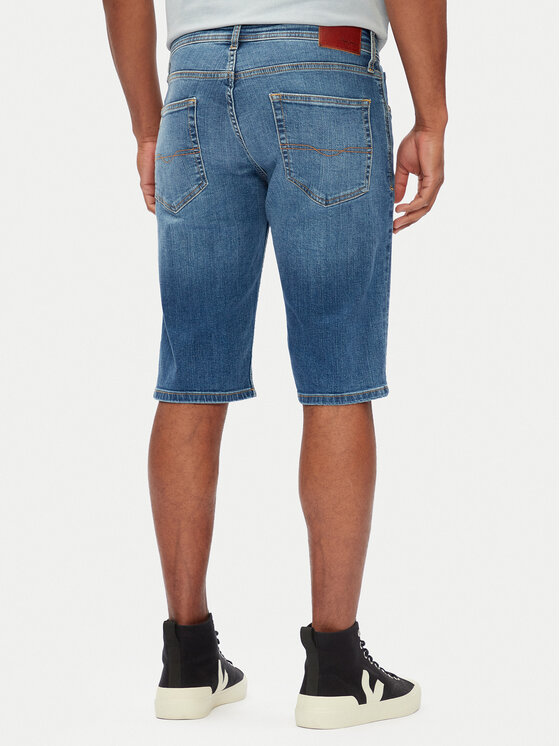 Pepe Jeans Pepe Jeans Džínové šortky Cash PM801081 Modrá Straight Fit
