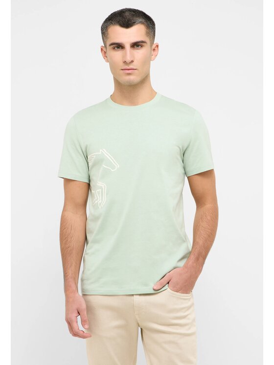 Mustang Mustang T-Shirt Style Austin Zielony Regular Fit