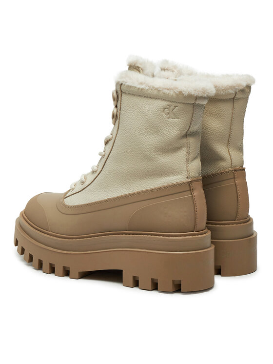 Calvin Klein Jeans Calvin Klein Jeans Planinarske cipele Flatform Lace Up Boot Padded YW0YW01557 Bež