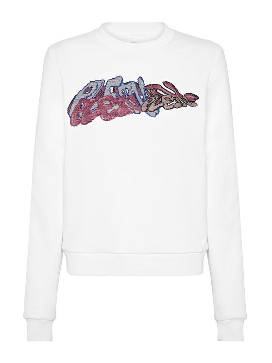 PHILIPP PLEIN PHILIPP PLEIN Bluza 15465 Biały Regular Fit