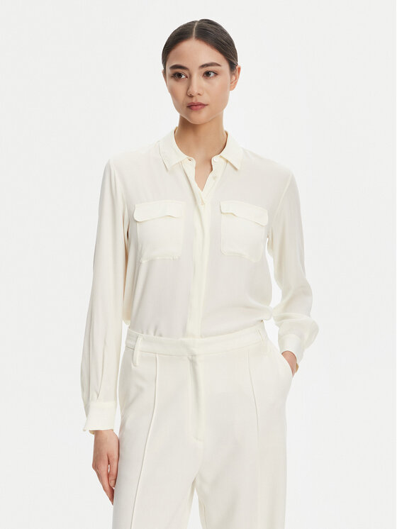 Marella Koszula Calabra 2523116061 Biały Regular Fit