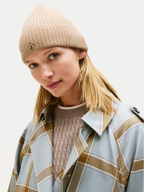 Tommy Hilfiger Tommy Hilfiger Mütze Th Cashmere AW0AW17772 Beige