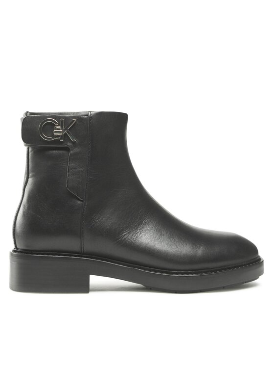 Calvin Klein Calvin Klein Μποτάκια Rubber Sole Ankle Boot HW0HW01258 Μαύρο
