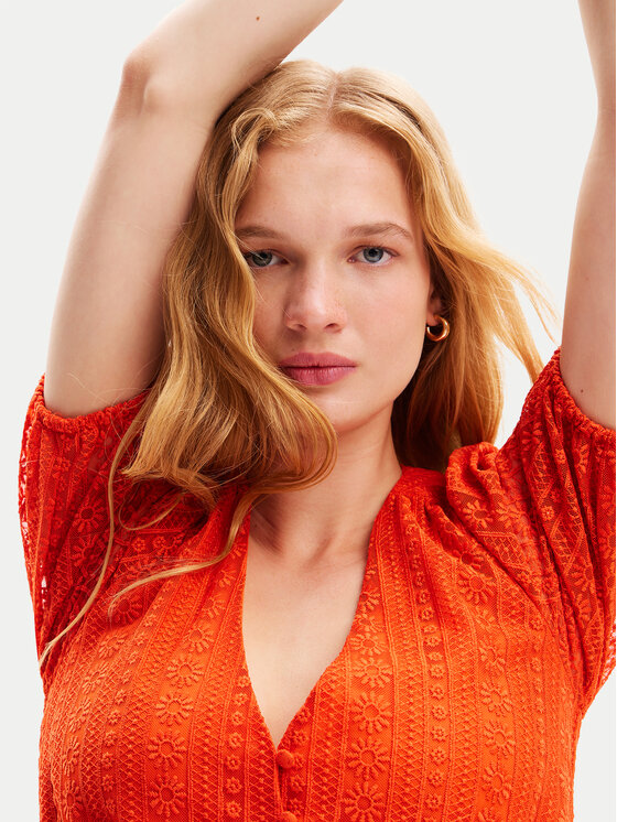 Desigual Desigual Suvekleit Ottawa 24SWVW05 Oranž Regular Fit