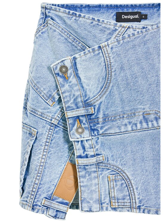 Desigual Desigual Spódnica jeansowa Gonna king Niebieski Slim Fit
