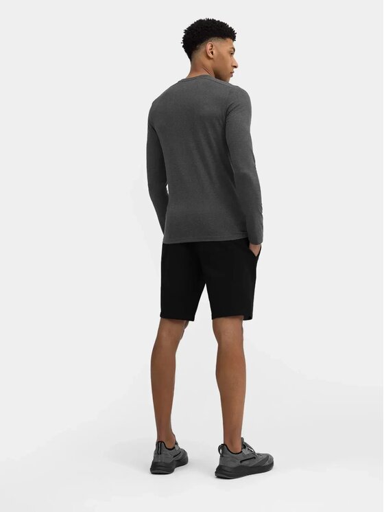 4F 4F Bavlnené šortky 4FWSS25TSHOM0817-20S Čierna Regular Fit