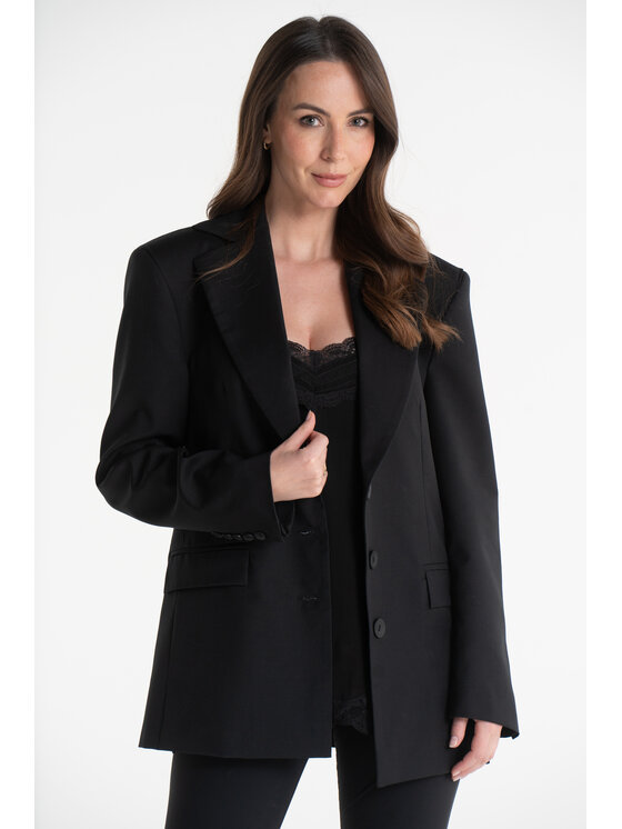 Salme Salme Marynarka Flavia Czarny Regular Fit