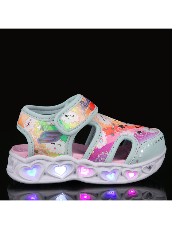Skechers Skechers Sandále Heart Lights Sandals-Cutie Clouds 302977N/TQMT Tyrkysová