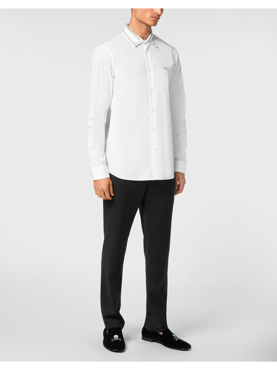 PHILIPP PLEIN PHILIPP PLEIN Košeľa 22467 Biela Fitted Fit
